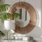 Bali & Pari Leala Modern Bohemian Metal and Natural Brown Seagrass Accent Wall Mirror 240-13466-ZORO - alternate 3